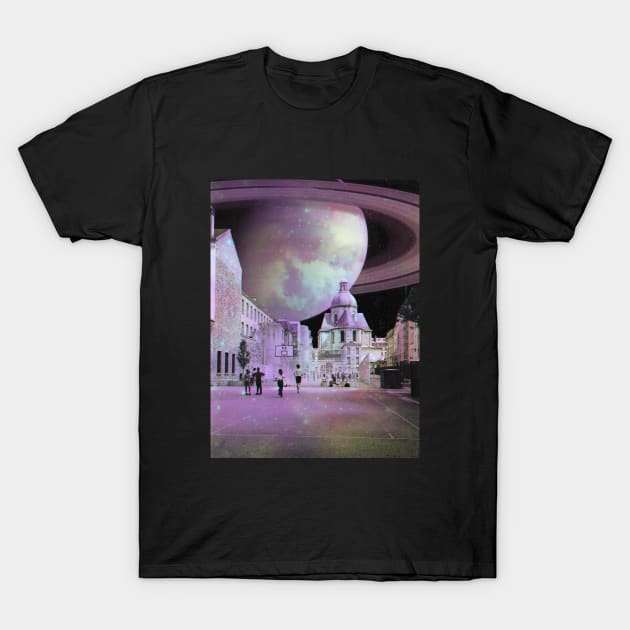 Shooting Hoops - Space Aesthetic, Retro Futurism, Sci Fi T-Shirt by jessgaspar